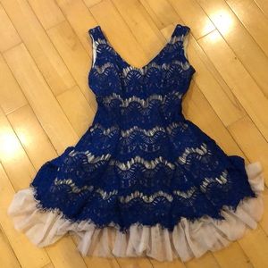 Blue lace dress